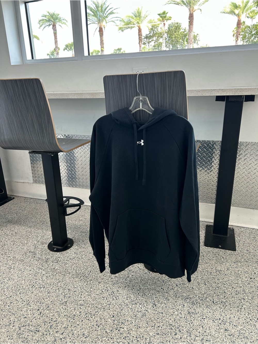 Under Armour Black Men's Pullover Hoodie with Small Logo